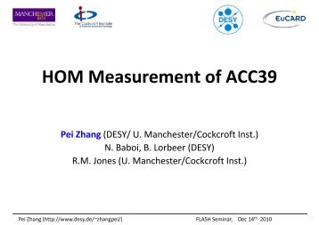 HOM Measurement of ACC39 - FLASH - Desy