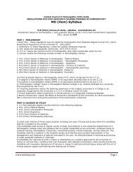 MD (Hom) Syllabus & Post graduate Regulations by - Similima