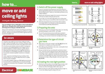 move or add ceiling lights - Homebase