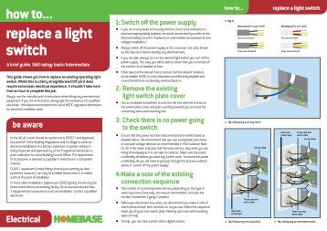 replace a light switch - Homebase
