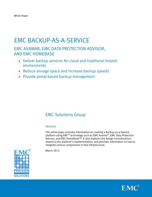 What is Backup-as-a-Service? - EMC