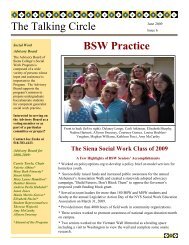 The Talking Circle BSW Practice - Siena College