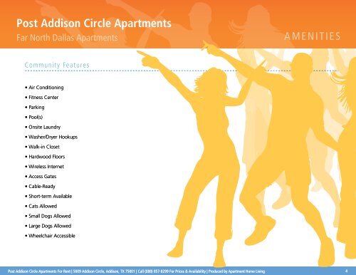 Post Addison Circle Apartments Printable Brochure - Addison ...