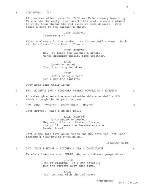 DISTURBIA - Daily Script