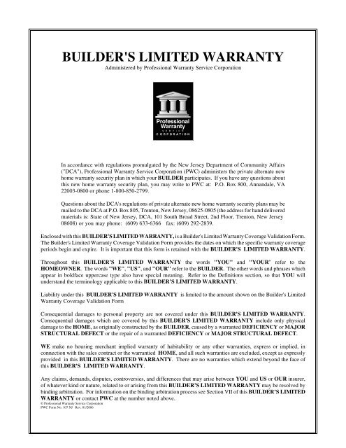 Structural Home Warranty