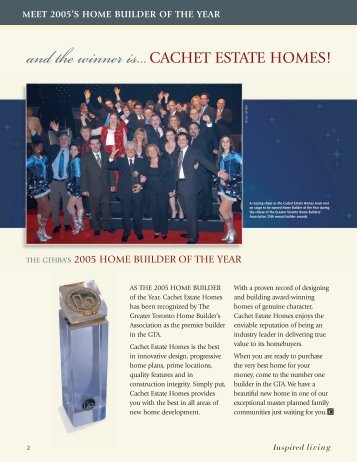Meet 2005's Home Builder of the Year - Cachet Estate Homes