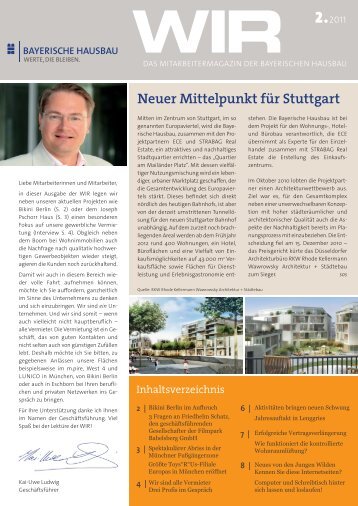 WIR-Das Mitarbeitermagazin der Bayrischen Hausbau