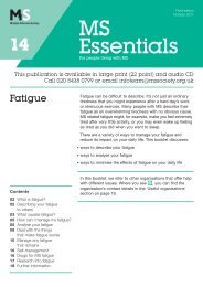 Fatigue (MS Essentials 14) - Multiple Sclerosis Society