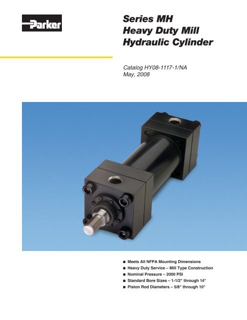 New Double Action Hydraulic Cylinder 4" Dia 28" Lg 10" Stroke 1-1/2" Dia Bushing 