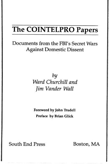 The COINTELPRO Papers - Krusch.com