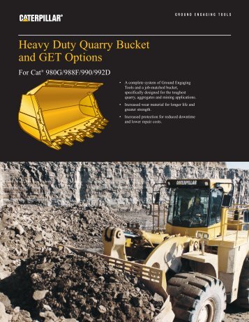 ,,,, ,, Heavy Duty Quarry Bucket and GET Options