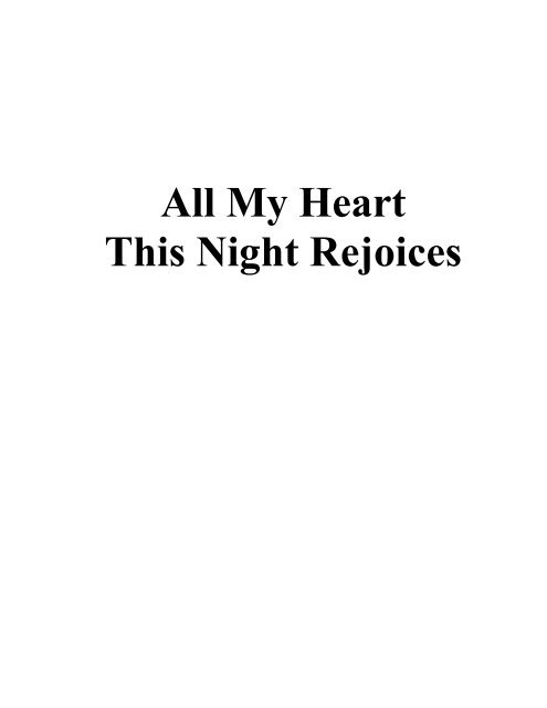 All My Heart This Night Rejoices - The Hymns and Carols of Christmas