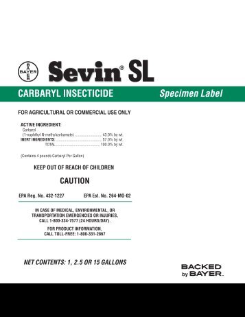 Sevin® SL - CARBARYL INSECTICIDE Specimen Label
