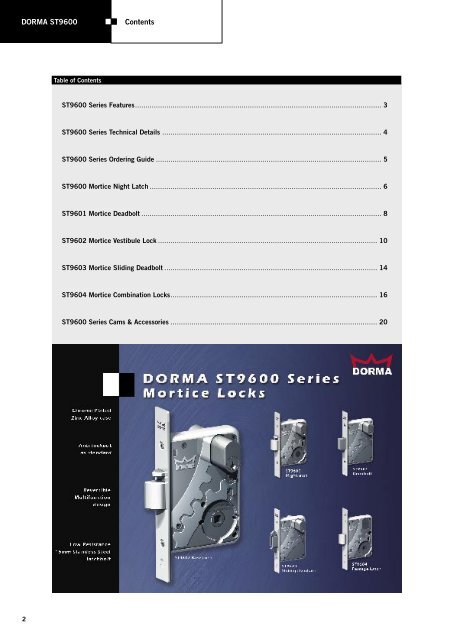 DORMA ST9600 Series Heavy Duty Mortice Locks - Ralenti 2 Build