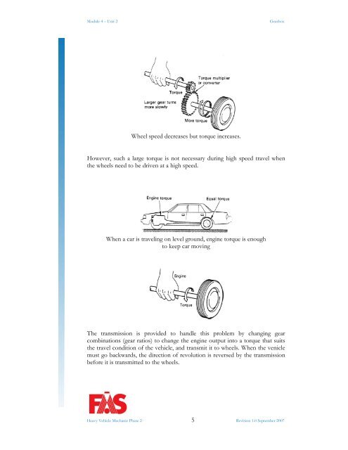 TRADE OF HEAVY VEHICLE MECHANIC - eCollege