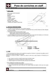 Pose de corniches en staff