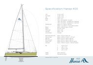Specification Hanse 400 - Odyssey Sailing