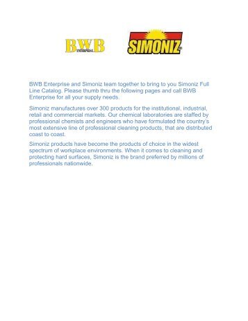 BWB Enterprise and Simoniz team together to bring to you Simoniz ...