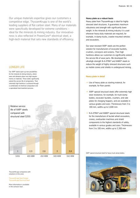 Brochure Minerals & Mining (PDF, 25.2MB) - Thyssenkrupp