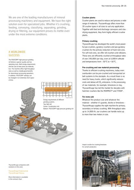 Brochure Minerals & Mining (PDF, 25.2MB) - Thyssenkrupp