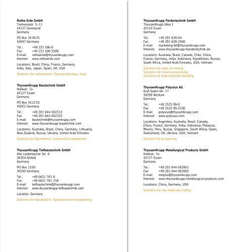 Brochure Minerals & Mining (PDF, 25.2MB) - Thyssenkrupp