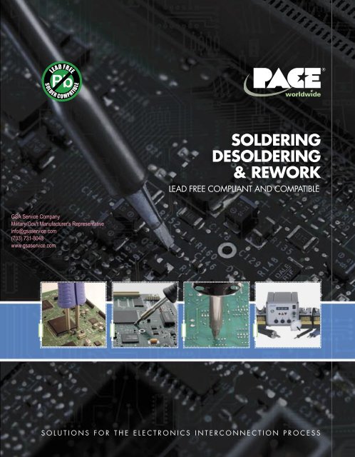 PACE Soldering Desoldering Rework Repair Catalog, represented by