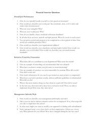 Potential Interview Questions Overall Job Performance 1. How do ...
