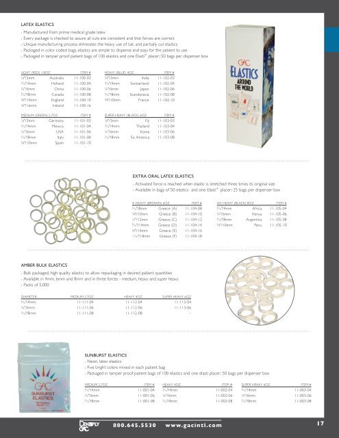 Latex Elastics Gac International