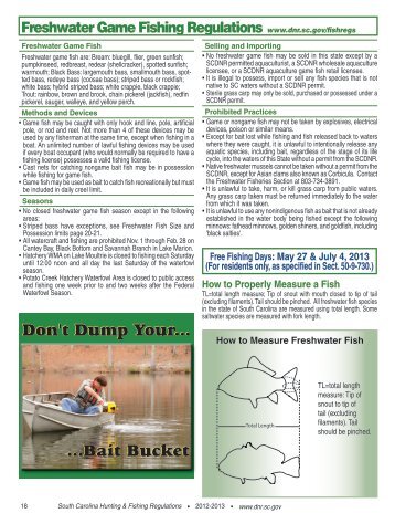 Freshwater Fishing Regulations - Department of Natural Resources ...