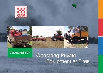 Operating Private Equipment at Fires - Country Fire Authority