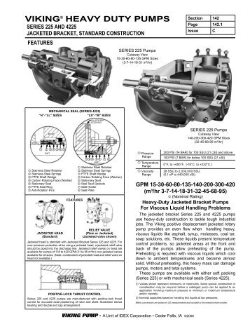 Viking Heavy Duty Pumps Series 225 and 4225