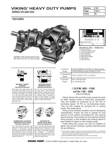 Viking Heavy Duty Pumps Series 335 and 4335