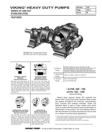 Viking Heavy Duty Pumps Series 337 and 4337
