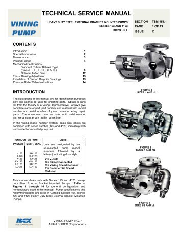 Viking Pump Technical Service Manual 151.1 for Heavy Duty Steel ...