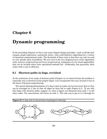 Chapter 6 - Dynamic programming