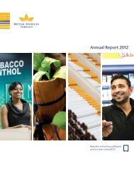 Annual Report 2012 - British American Tobacco