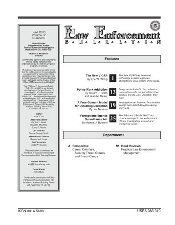 F B I Law Enforcement Bulletin - June 2003 Issue