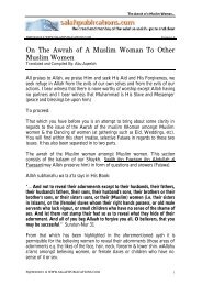 On The Awrah of A Muslim Woman To Other Muslim Women - Salafi ...