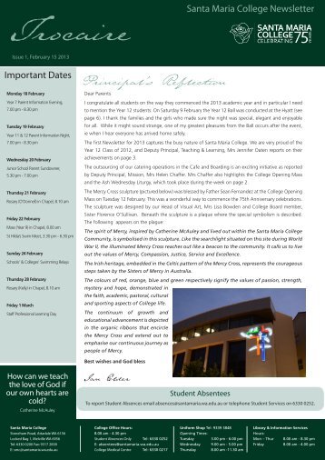 Issue 1 2013 - Santa Maria College