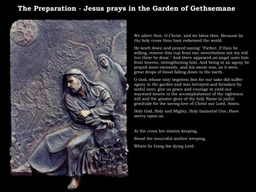 The Preparation Jesus Prays In The Garden Of Gethsemane