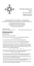 Service leaflet - Washington National Cathedral