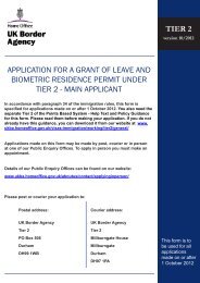 Tier 2 Application Form - UK Border Agency - the Home Office