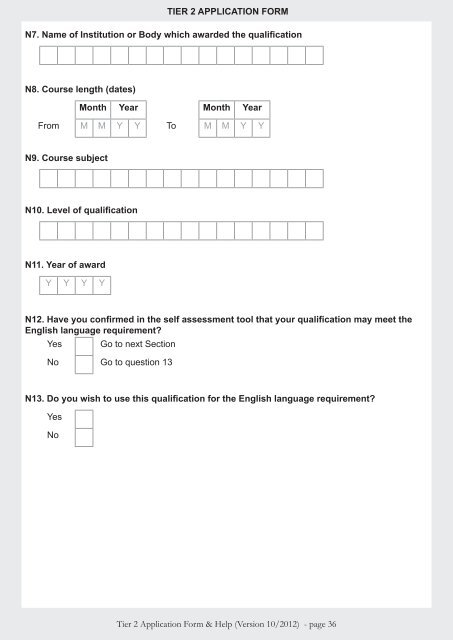 Tier 2 Application Form - UK Border Agency - the Home Office