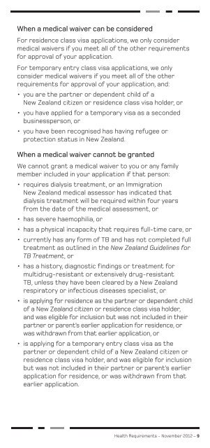 Health Requirements (INZ 1121) PDF - Immigration New Zealand