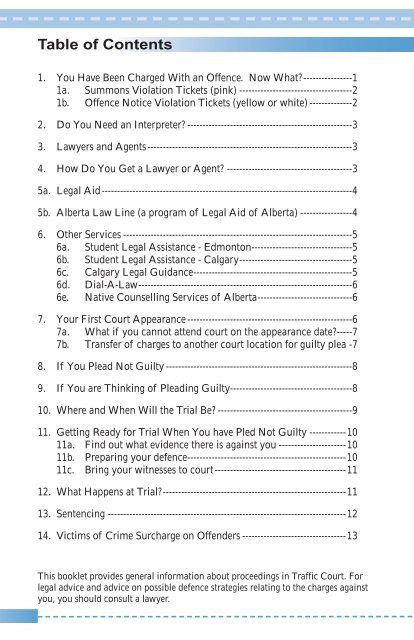 What you need to know when you've been charged ... - Alberta Courts