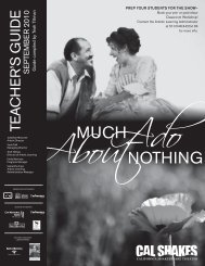 Much Ado About Nothing Teacher's Guide - California Shakespeare ...