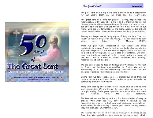The Great Lent Guide St Gregorios Malankara Orthodox Church 