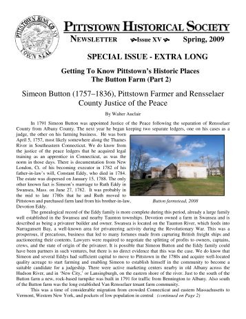 SPECIAL ISSUE - EXTRA LONG Simeon Button (1757 ... - Pittstown