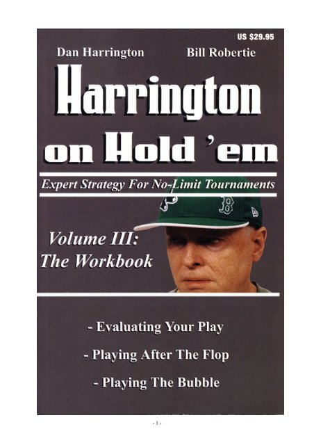 Harrington on Hold'em. Workbook. - qrara.net