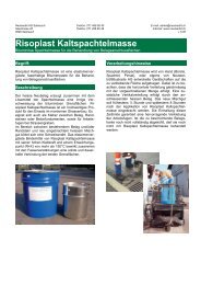 Risoplast Kaltspachtelmasse - Neuteerbit AG